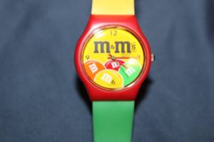 lot 153 image: Vintage M&Ms Quartz Wristwatch with Green and Yellow Band