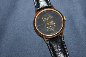 lot 157 image: Vintage Leather Strap Watch with Olympic Emblem