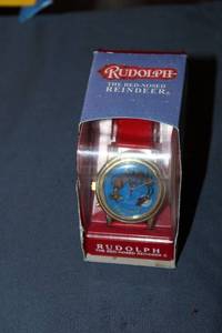 lot 160 image: Rudolph the Red-Nosed Reindeer Watch with Red Strap