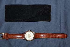 lot 170 image: Showboat Wristwatch with Leather Strap and Case