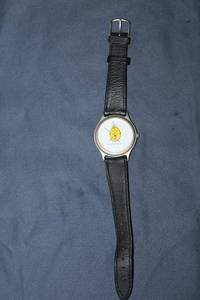 lot 202 image: Humorous So Im Late Wristwatch with Black Leather Strap