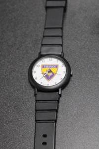 lot 33 image: MN Vikings Logo Dial with Black Rubber Strap Wristwatch