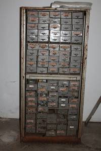 lot 12 image: Large Industrial Storage Cabinet with Metal Drawers