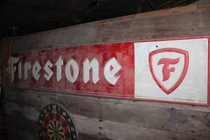 lot A-48 image: Vintage Firestone Metal Sign