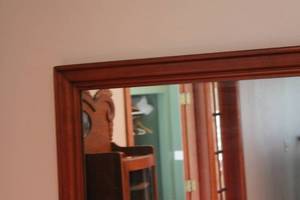 lot 78 image: Large Wood Framed Wall Mirror