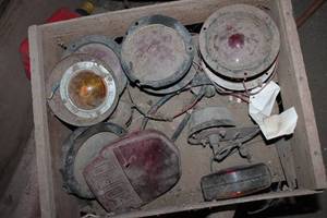 lot 116 image: Lot of Vintage Ford Taillight Assemblies and Automotive Lighting Parts