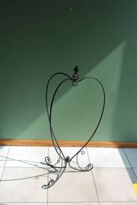 lot 300 image: Decorative Black Metal Plant Stand
