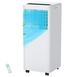lot 535 image: 8,000 BTU Air Conditioner Portable, Cools up to 350 sq. ft. Fan, Dehumidifier 3-in-1 Portable Air Conditioner with Remote Control, LED Touch Screen