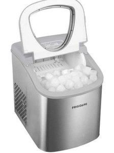 lot 437 image: Frigidaire, 26 lbs. Ice Maker, Bullet-Shaped Ice, Stainless Steel, EFIC130