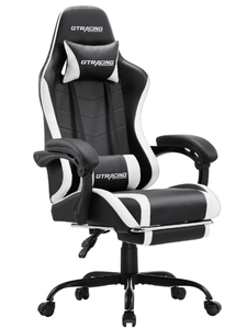 lot 81 image: GTRACING GTWD-200 Ergonomic Gaming Chair with Adjustable Pillows and Footrest for Ultimate Comfort