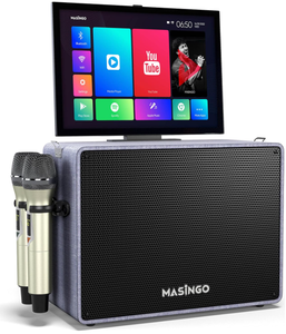 lot 86 image: Professional Karaoke Machine with Lyrics Display Screen for Adults, 2 Wireless Microphones