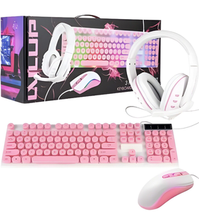lot 123 image: Vivitar LVLUP 3-In-1 Gaming Kit Keyboard, Mouse, & Headset