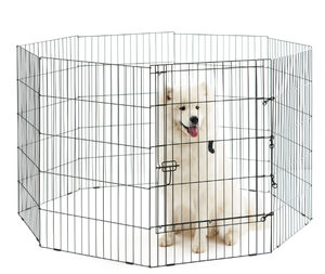 lot 426 image: Vibrant Life 36 High 8-Panel Customizable Pet Exercise Playpen with Door for Dogs Upto 70 lb