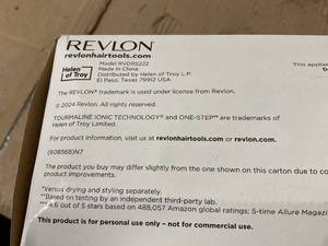 lot 231 image: REVLON 1100 Watt 3 Heat 2 Speed Pro Collection One Step Ionic Hair Dryer and Volumizer