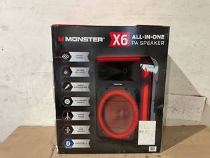 lot 16 image: Monster X6 All-in-One PA Bluetooth Speaker System  600W of Power