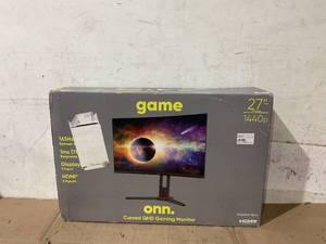 lot 29 image: Game Onn. 27 Curved QHD (2560 x 1440p) 165Hz 1ms Adaptive Sync Gaming Monitor