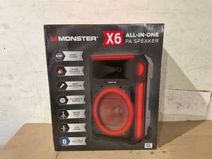 lot 48 image: Monster X6 All-in-One PA Bluetooth Speaker System  600W of Power