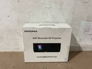 lot 251 image: ROCONIA 5G WiFi Bluetooth 4K Support Native 1080P, 15000LM Full HD Movie Projector