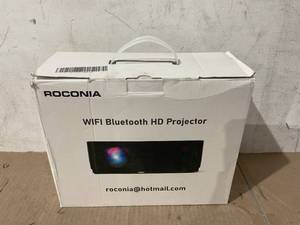 lot 252 image: ROCONIA 5G WiFi Bluetooth 4K Support Native 1080P, 15000LM Full HD Movie Projector