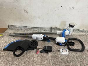 lot 64 image: HART 20-Volt Cordless Hybrid 12 String TrimmerEdger Kit (1) 2.0Ah Battery