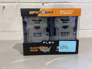 lot 402 image: 2PCS SPYPOINT Flex G-36 Twin Pack Cellular Trail Camera, 36MP Photos and 1080p Videos with Sound