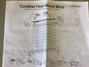 lot 418 image: Cordless Faux Wood Blinds