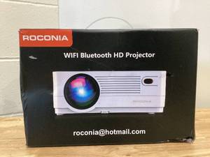 lot 489 image: ROCONIA 5G WiFi Bluetooth 4K Support Native 1080P, 15000LM Full HD Movie Projector, LCD Technology 300 Display Home Theater