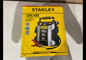 lot 396 image: Stanley 1200 Peak Amp Automotive Jump Starter, Portable Power - 2.1A10W USB Port, 120 PSI Air Compressor