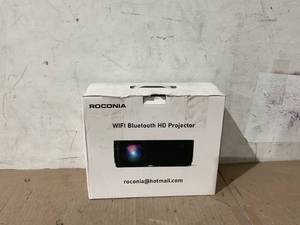 lot 255 image: ROCONIA 5G WiFi Bluetooth 4K Support Native 1080P, 15000LM Full HD Movie Projector