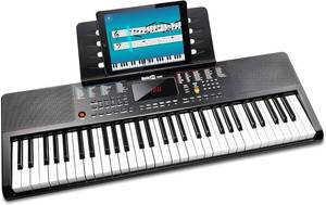 lot 453 image: RockJam Compact 61 Key Keyboard with Sheet Music Stand
