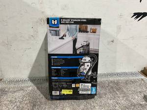 lot 185 image: HART 8 Gallon 6 Peak HP Stainless Steel WetDry Vacuum
