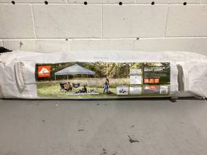 lot 440 image: Ozark Trail Simple Push Straight Leg Instant Canopy, White, 10 ft x 10 ft