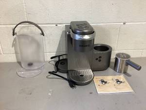lot 445 image: Keruig K-Cafe Special Edition Nickel Single Serve Coffee Maker