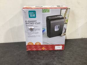 lot 603 image: PenGear 6-Sheet Micro-cut PaperCredit Card Shredder with 3.4 Gallon Bin