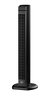 lot 545 image: Vornado 4T Oscillating Tower Fan with Remote Control, 40 Tall, Black (New)