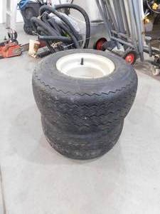 lot 85 image: Set of Snowmobile Trailer Tires & rims - 4 Bolt - 18 x 8.5 -8