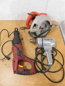 lot 110 image: Power Tool Lot - Skill Saw - Sawzall - Drill
