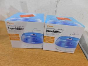 lot 127 image: (2) New Crane 0.2 Gal. Personal Ultrasonic Cool Mist Tabletop Humidifier for Small Rooms up to 160 sq. ft.