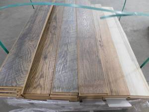 lot 130 image: Assorted Color Pallet Lot 6 x 48 Click Plank Water Proof Laminate Wood Flooring (820 sqft)