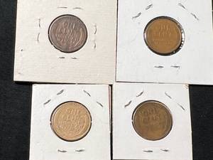 4 US WHEAT CENTS 1909 1911-D 1933 1939-D
