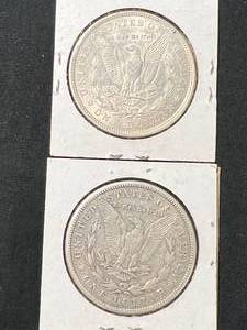 2 US 1921 MORGAN SILVER DOLLARS