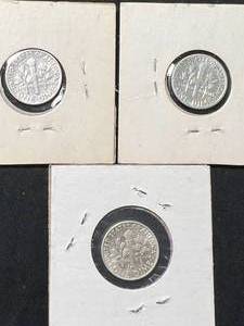 3 US SILVER ROOSEVELT DIMES