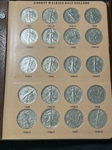 20 US WALKING LIBERTY HALF DOLLARS 1941-1947-D