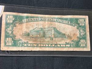 1929 US $10 NATIONAL BANK OF MCCOOK NE NOTE