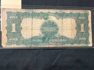 1899 US $1 LARGE SIZE SILVER CERT. BLACK EAGLE