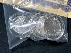 GROUP OF 4 COOK ISLAND ROUNDS 14 TROY OZ .999 FINE SILVER EACH
