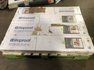 lot 9 image: 8 Boxes  of  Lifeproof Scratch Stone 8.7-inch x 47.6-inch Luxury Vinyl Plank Flooring (20.06 sq. ft.  case) Customer Returns See Pictures