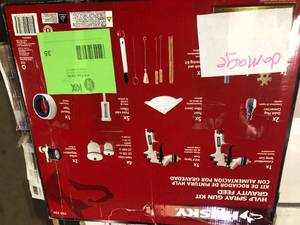 lot 35 image: Husky HVLP Spray Gun Kit Gravity feed damaged paint cup and box customer return see pictures