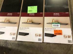 lot 41 image: Lot of 3 New 35.4 in. L x 10 in. W Floating Espresso Shelf