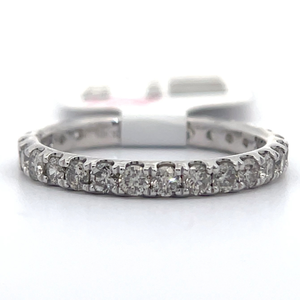 lot 14 image: 1 Carat Diamond Full Eternity Ring in 14k White Gold Retail Value $2708 VIDEO